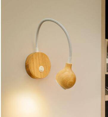 Applique murale en bois réglable de 3W | Marco Lucetti Blanc - A