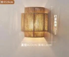 Applique murale en corde de chanvre pour une ambiance zen. | Marco Lucetti Applique / Lumière chaude