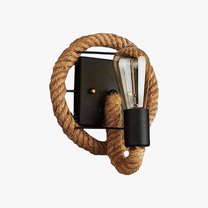 Applique murale en corde rustique Vintage | Marco Lucetti Circulaire / LED