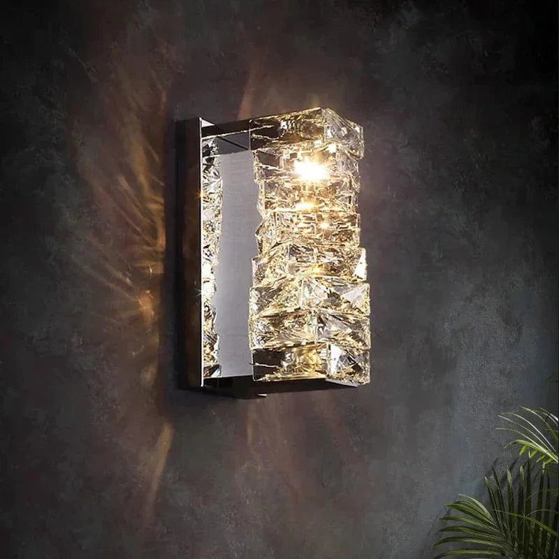 Applique murale en cristal carrée - Élégance contemporaine | Marco Lucetti