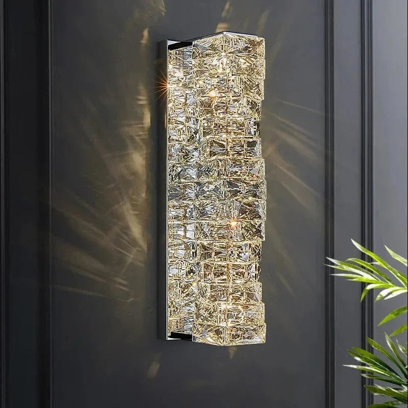 Applique murale en cristal carrée - Élégance contemporaine | Marco Lucetti