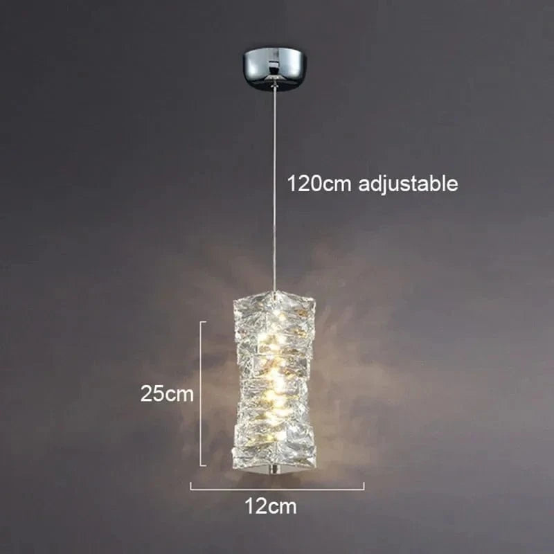 Applique murale en cristal carrée - Élégance contemporaine | Marco Lucetti 12 H25CM A / Lumière 3 couleurs / Or