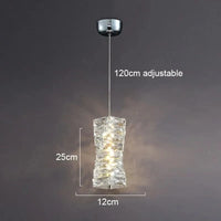 Applique murale en cristal carrée - Élégance contemporaine | Marco Lucetti 12 H25CM A / Lumière 3 couleurs / Or