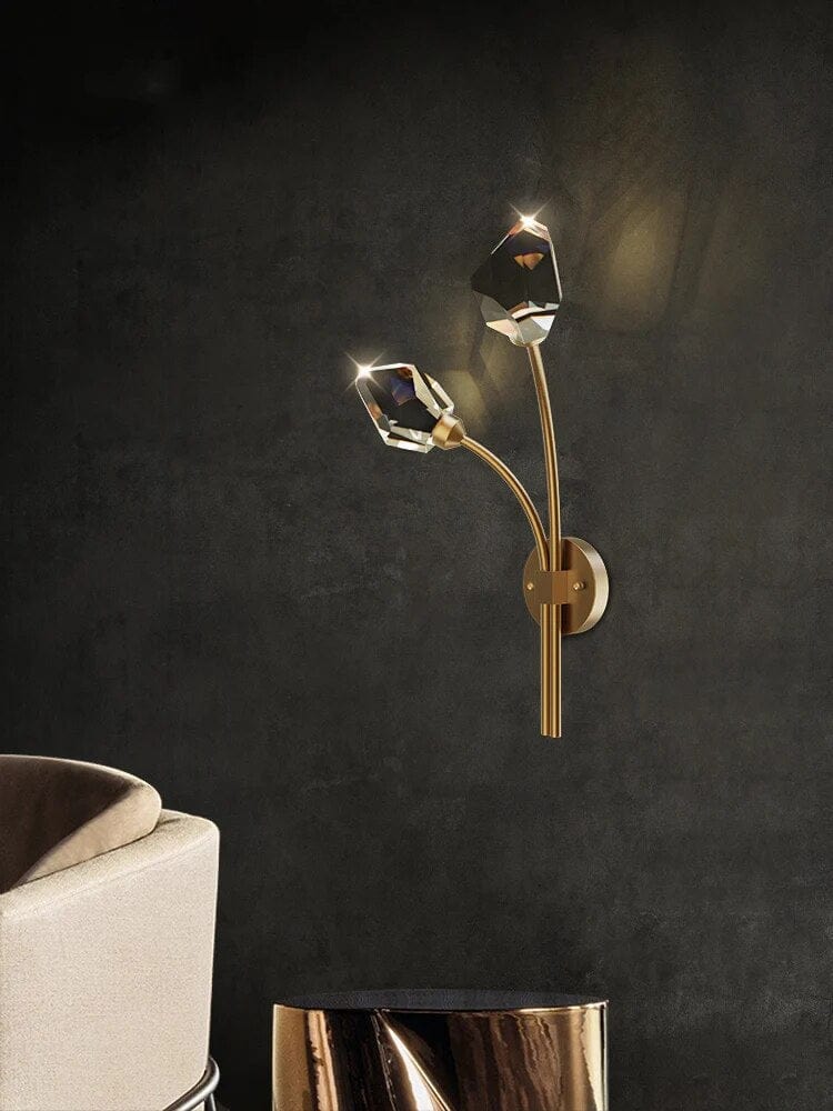 Applique murale en cristal de cuivre "Éclat d'Or" | Marco Lucetti