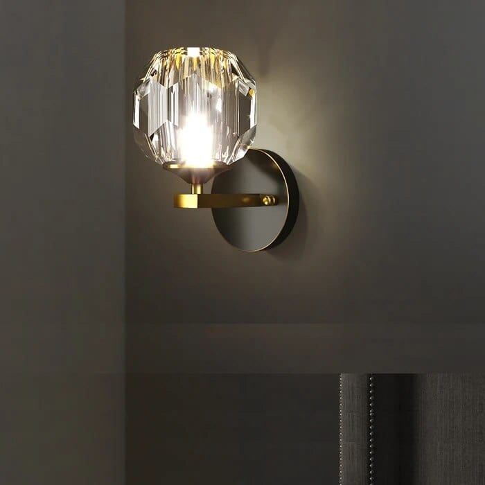 Applique murale en cristal de cuivre "Éclat d'Or" | Marco Lucetti A ballon / 3 couleurs