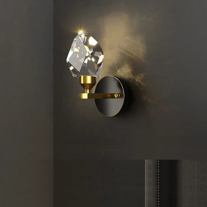 Applique murale en cristal de cuivre "Éclat d'Or" | Marco Lucetti Ae glace / 3 couleurs