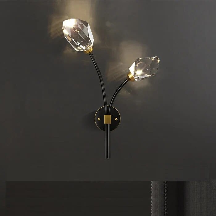 Applique murale en cristal de cuivre "Éclat d'Or" | Marco Lucetti Dé / 3 couleurs