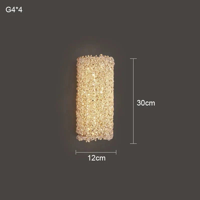 Applique murale en cristal de luxe contemporain | Marco Lucetti 30 cm / 3 couleurs modifiables