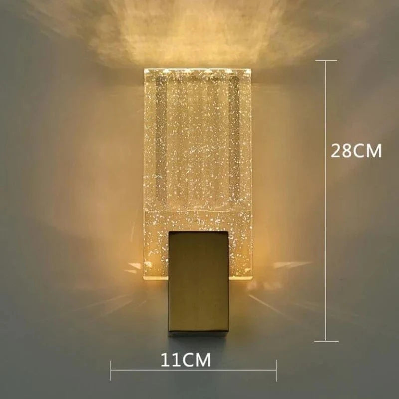 Applique murale en cristal de style nordique pour éclairage intérieur de luxe | Marco Lucetti Blanc chaud (2700-3500K)