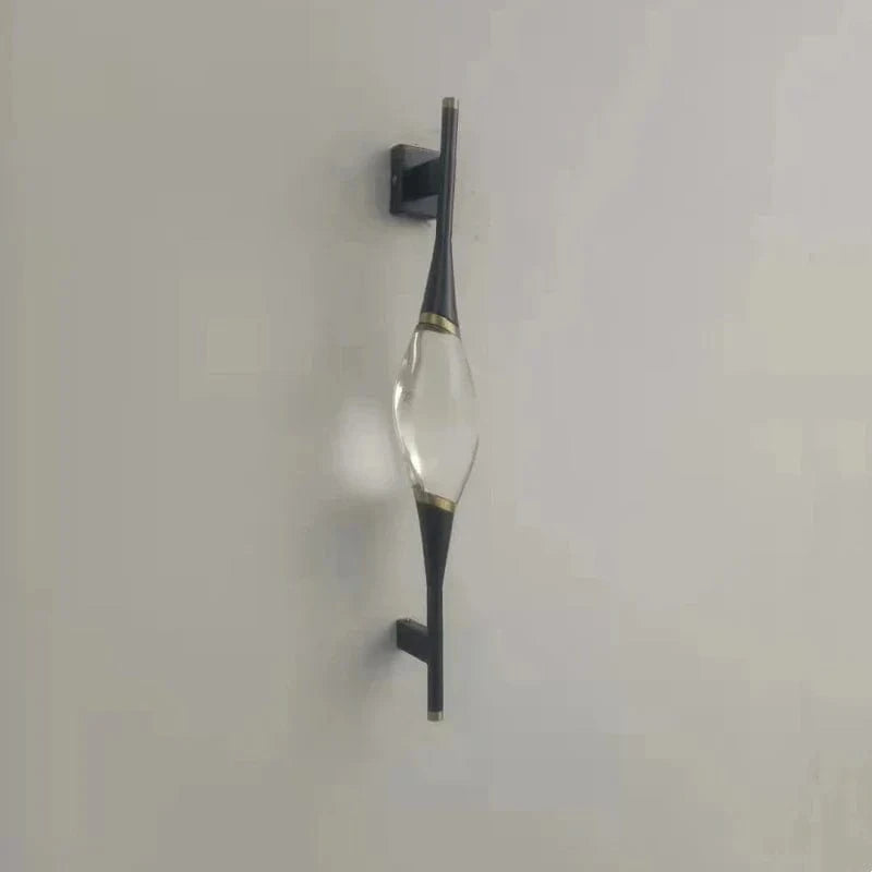 Applique murale en cristal de style postmoderne | Marco Lucetti 60cm-Noir-Laiton / Lumière blanche 5000K
