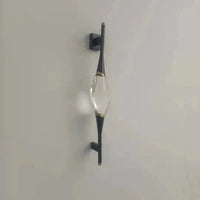 Applique murale en cristal de style postmoderne | Marco Lucetti 60cm-Noir-Laiton / Lumière blanche 5000K