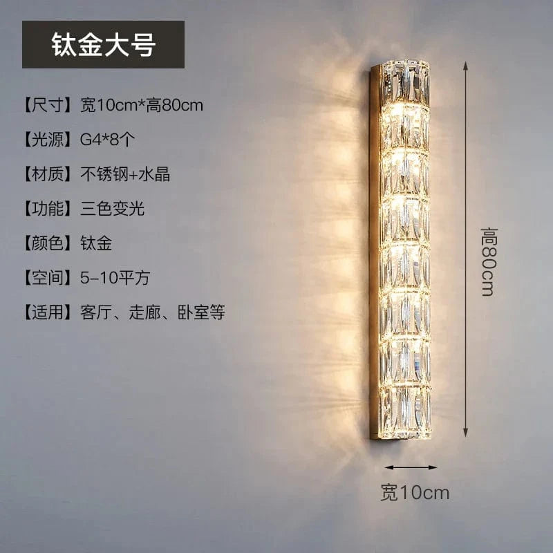 Applique murale en cristal design | Marco Lucetti Lampe 8 dorée