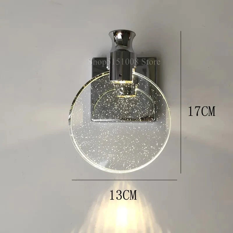 Applique murale en cristal Élégance Pure | Marco Lucetti Argent Petit / Lumière chaude