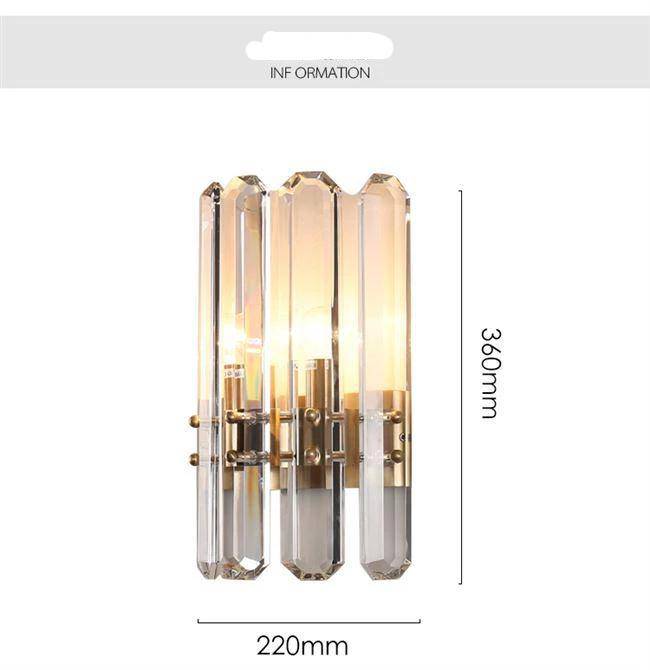 Applique murale en cristal et socle doré Luxe Crystal | Marco Lucetti