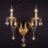 Applique murale en cristal européenne à bougie | Marco Lucetti Sans abat-jour / Mur monocéphale La