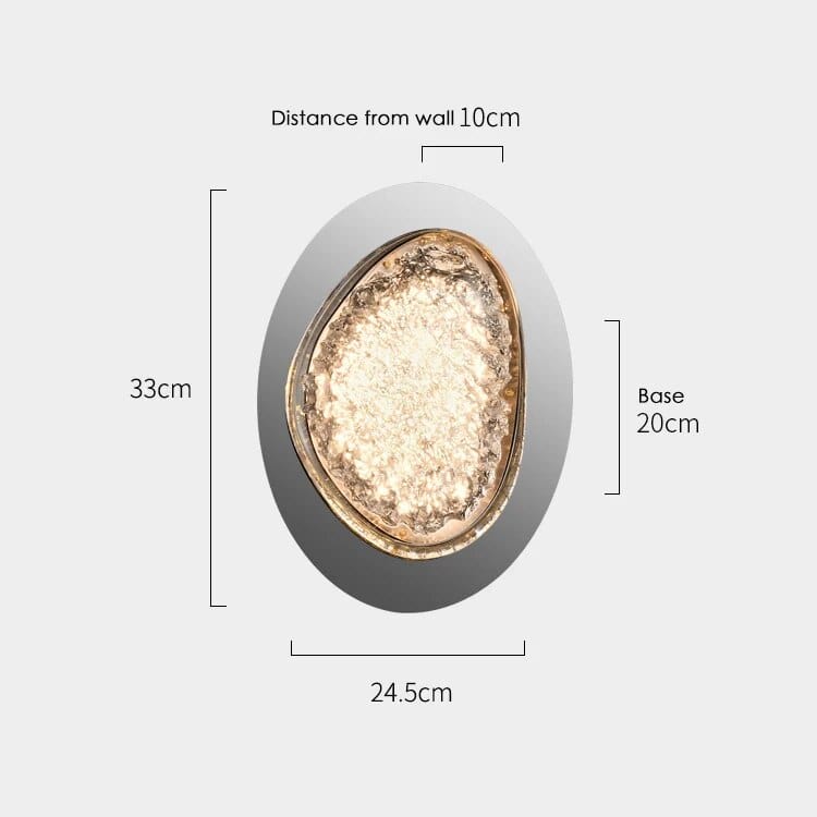 Applique murale en cristal platine luxury | Marco Lucetti A Large / 3 colors