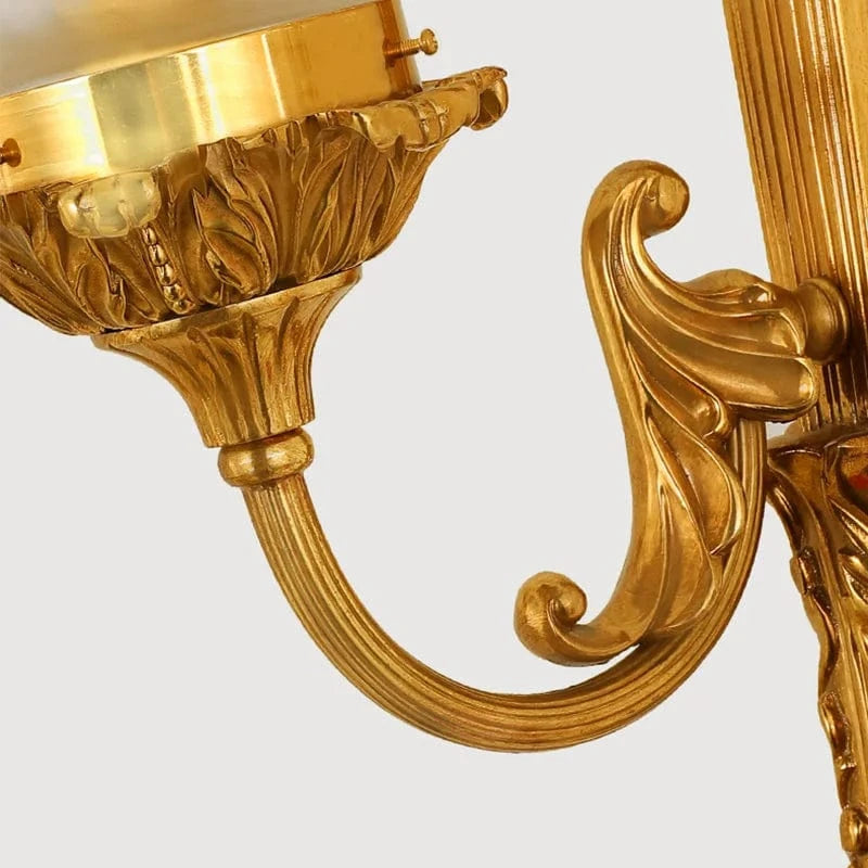 Applique murale en cuivre élégant avec abat-jour en verre | Marco Lucetti