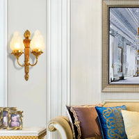 Applique murale en cuivre élégant avec abat-jour en verre | Marco Lucetti