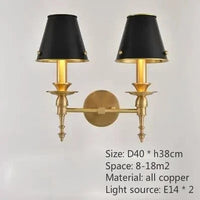 Applique murale en cuivre élégante | Marco Lucetti Cuivre noir 2 têtes