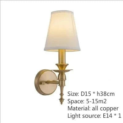 Applique murale en cuivre élégante | Marco Lucetti En tissu blanc 1têtes