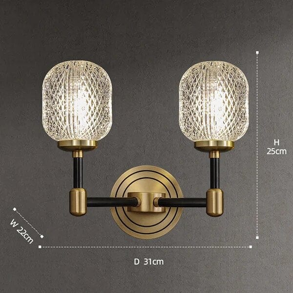 Applique murale en cuivre pour un look élégant | Marco Lucetti 2 têtes