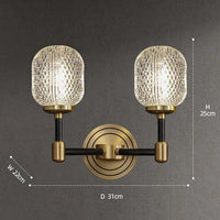 Applique murale en cuivre pour un look élégant | Marco Lucetti 2 têtes