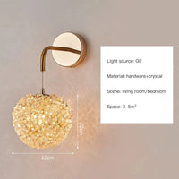 Applique murale en cuivre Prime avec cristal pour l'éclairage des restaurants et des allées | Marco Lucetti Type A / Lumière blanche