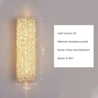 Applique murale en cuivre Prime avec cristal pour l'éclairage des restaurants et des allées | Marco Lucetti Type-C-30CM / Lumière chaude