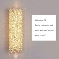 Applique murale en cuivre Prime avec cristal pour l'éclairage des restaurants et des allées | Marco Lucetti Type-C-60CM / Lumière blanche