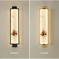 Applique murale en émail avec finition classique | Marco Lucetti C / L14CM H55CM / Blanc froid (5 500-7 000 K) | Doré