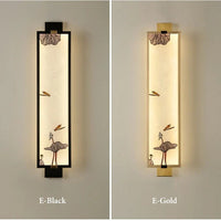 Applique murale en émail avec finition classique | Marco Lucetti D / L14CM H55CM / Blanc froid (5 500-7 000 K) | Doré