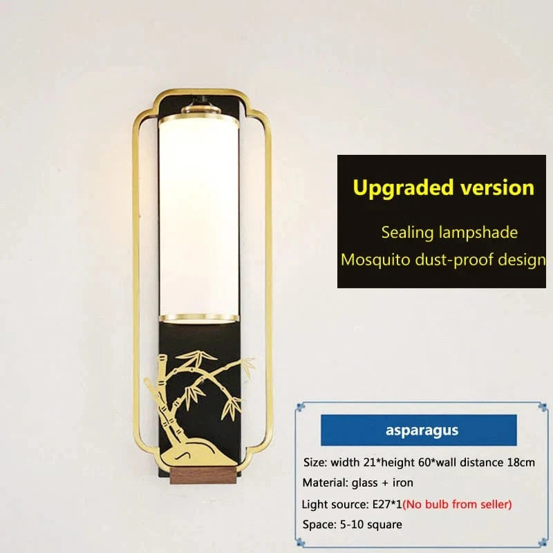 Applique murale en fer et verre de style chinois - Nouvelle Collection | Marco Lucetti Bambou / CHINE / Pas d&#39;ampoule