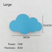Applique murale en forme de nuage pour une chambre de bébé dans les nuages | Marco Lucetti Grand Bleu / Lumière chaude (3000K)