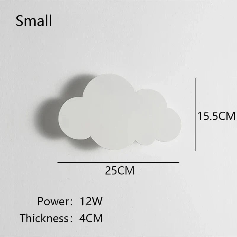 Applique murale en forme de nuage pour une chambre de bébé dans les nuages | Marco Lucetti Petit Blanc / Lumière chaude (3000K)