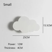 Applique murale en forme de nuage pour une chambre de bébé dans les nuages | Marco Lucetti Petit Blanc / Lumière chaude (3000K)