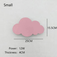 Applique murale en forme de nuage pour une chambre de bébé dans les nuages | Marco Lucetti Petit Rose / Lumière chaude (3000K)