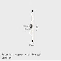 "Applique murale en laiton avec télécommande et gradation - Design exclusif" | Marco Lucetti 90cm-Noir