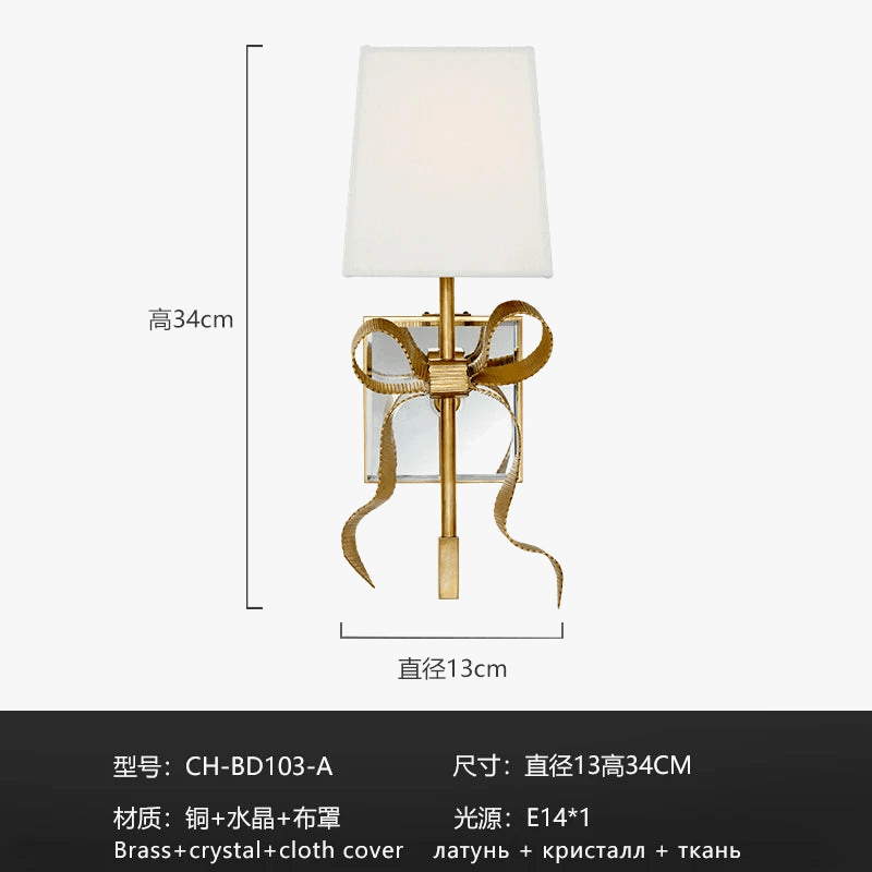 Applique murale en laiton en forme de nœud pour une touche de rêverie dans la chambre d'enfant | Marco Lucetti