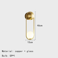 Applique murale en laiton et verre pour bureau et boutique | Marco Lucetti Or / Lumière naturelle 4000K