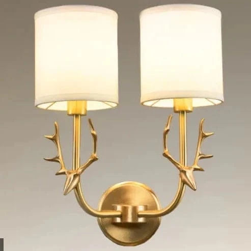 Applique murale en laiton tête de cerf - Collection Nordwood | Marco Lucetti Double tête