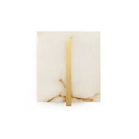 Applique murale en marbre blanc et doré LED | Marco Lucetti