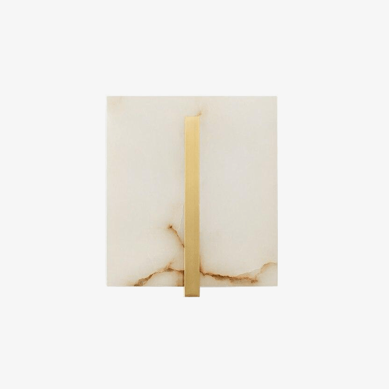 Applique murale en marbre blanc et doré LED | Marco Lucetti