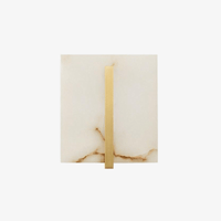 Applique murale en marbre blanc et doré LED | Marco Lucetti