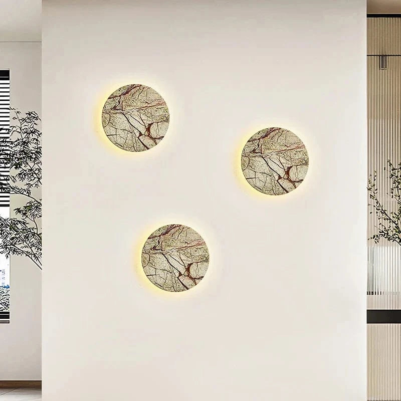 Applique murale en marbre circulaire Wabi Sabi de Luxe pour l’atmosphère artistique des hôtels de Villa | Marco Lucetti