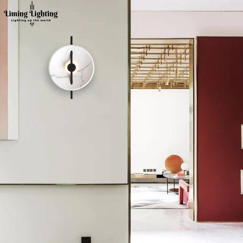 Applique murale en marbre concave à LED Tripot | Marco Lucetti