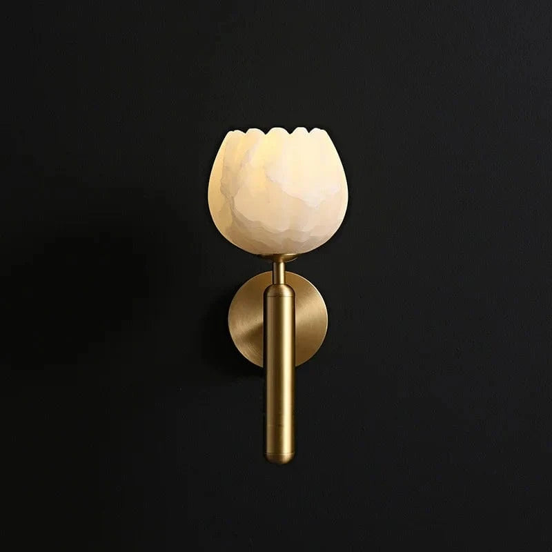 Applique murale en marbre de cuivre avec décoration florale luxueuse en or - Édition Prestige | Marco Lucetti Or