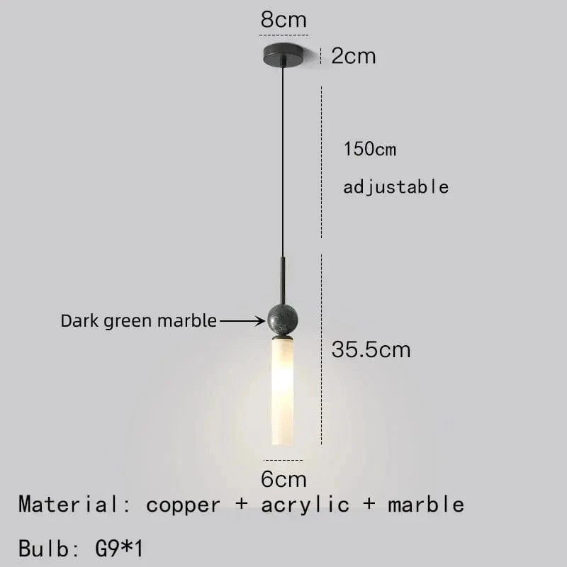 Applique murale en marbre naturel Boule Deluxe | Marco Lucetti Style C-Noir / Blanc froid (5 500-7 000 K).