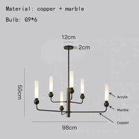 Applique Murale en Marbre Naturel Boule | Marco Lucetti Style D-Noir / Blanc chaud (2700-3500K)