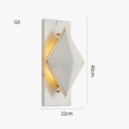 Applique murale en marbre style célèbre LED - Losange modernisé | Marco Lucetti