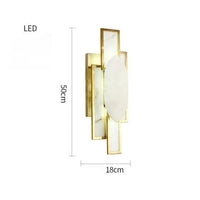 Applique murale en marbre style célèbre LED - Losange modernisé | Marco Lucetti C / Lumière blanche